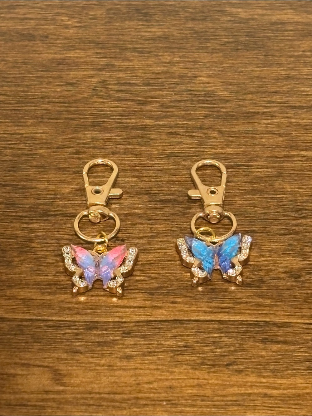 Gold Tone Butterfly Zipper Pulls/ Small Bag Charms NWOT